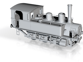 1/56th scale MAV 377 class steam locomotive in Tan Fine Detail Plastic