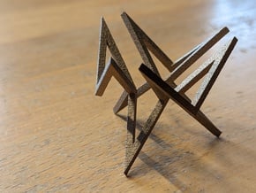 Sculpture from 18 congruent pieces in Matte Bronzed-Silver Steel