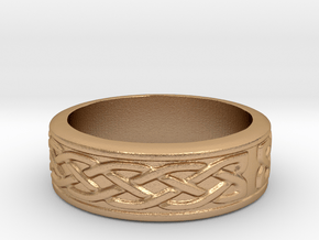 Viking patterned ring  in Natural Bronze