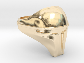 Mandalorian helmet ring in 14k Gold Plated Brass