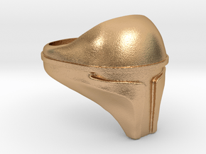Mandalorian helmet ring in Natural Bronze