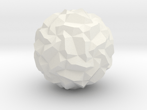 Stellated Pentagonal Hexecontahedron in White Natural Versatile Plastic