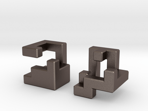 Insinuate puzzle in Polished Bronzed Silver Steel