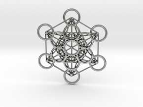 Metatron Cube 1 in Natural Silver