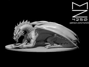 Red Dragon Reading a Book. in White Natural Versatile Plastic