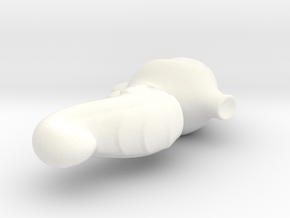 Seahorse in White Smooth Versatile Plastic: Medium