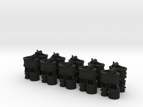 10 Standard Cross Compound Air Compressors in Black Smooth Versatile Plastic