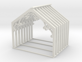 'N Scale' - Train Station Platform Supports in White Natural Versatile Plastic