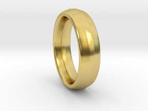 Men's Size 10 - 19.8mm Round Wedding Band in Polished Brass