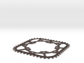 Square Chainring 110-130 BCD in Polished Bronzed-Silver Steel