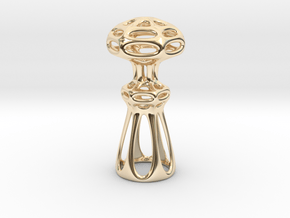 Chess pawn in 14k Gold Plated Brass