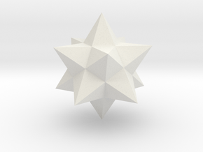 Small stellated dodecahedron (small) in White Natural Versatile Plastic