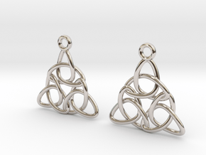 Tri-knot [earrings] in Platinum