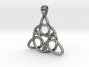 Tri-knot [pendant] in Polished Silver