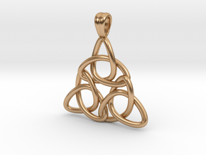 Tri-knot [pendant] in Polished Bronze
