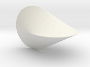The Oloid: a mathematically perfect piece of art in White Natural Versatile Plastic