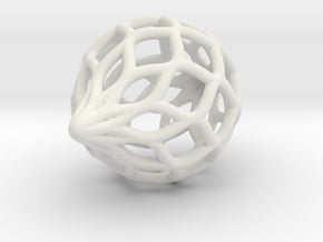 Netted Ornament in White Natural Versatile Plastic