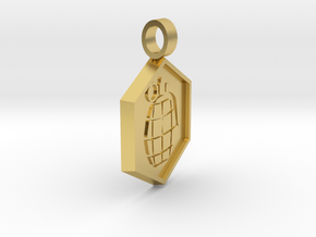 Bomb [pendant] in Polished Brass