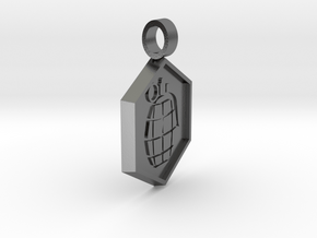 Bomb [pendant] in Polished Silver