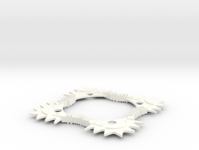 Experimental Chainring in White Smooth Versatile Plastic