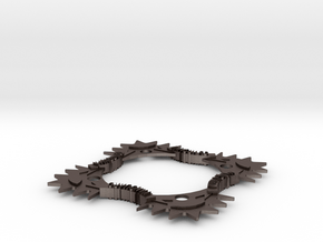 Experimental Chainring in Polished Bronzed-Silver Steel