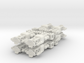 8 Small Spaceship x8 in White Natural Versatile Plastic