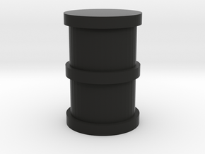 Wooden Railway Barrel in Black Smooth PA12