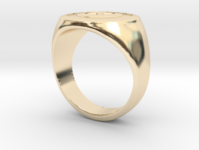 Captain America shield ring in 14K Yellow Gold