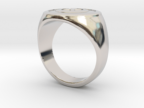 Captain America shield ring in Platinum