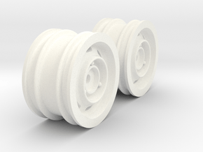 Tamiya Alpine Steel rims style (1 pair) in White Processed Versatile Plastic