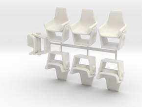 Star Trek - Galileo Chair for 1.32 Figures in White Natural Versatile Plastic