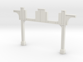 NYC Subway EL Station Tower Z scale in White Natural Versatile Plastic