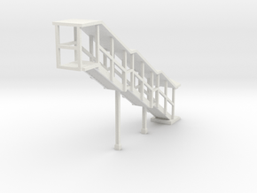 NYC Subway EL Staircase Right Z scale in White Natural Versatile Plastic