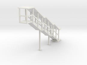 NYC Subway EL Staircase Left Z scale in White Natural Versatile Plastic