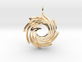 Phoenix Vortex (Double-Domed) in 14k Gold Plated Brass