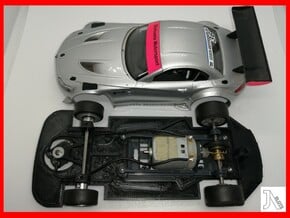Chassis for Carrera BMW Z4 GT3 in White Natural Versatile Plastic