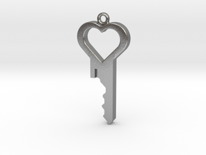 Heart Design Key - Precut for Kink3D Lock Set in Natural Silver
