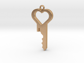 Heart Design Key - Precut for Kink3D Lock Set in Natural Bronze