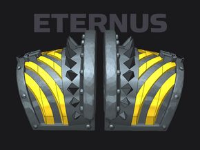 Iron heads : Eternus Pauldron Set 2 in Tan Fine Detail Plastic