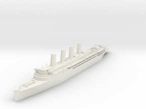RMS Lusitania in White Natural Versatile Plastic: 1:1000