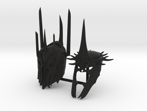 SAURON AND WITCH KING HELMETS in Black Smooth Versatile Plastic