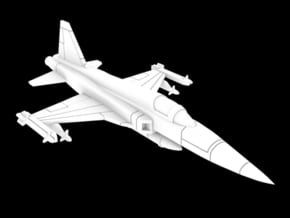 1:100 Scale F-5E Tiger II (Loaded, Gear Up) in White Natural Versatile Plastic
