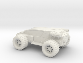 28mm SciFi quad buggy in White Natural Versatile Plastic