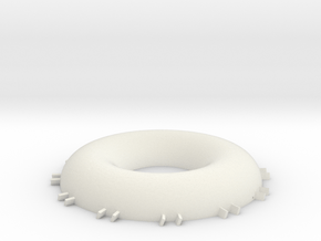 rodin marko half donut coil edges top part in White Natural Versatile Plastic