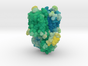 Mu-Opioid Receptor in Complex with Morphinan 4DKL in Matte High Definition Full Color: Extra Small