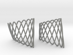 Tetrahedral Cage Earrings in Gray PA12