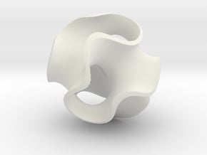 Gyroid Pendant in White Natural Versatile Plastic