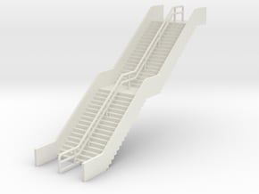 N Scale Station Stairs H45mm in White Natural Versatile Plastic