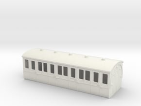 HO/OO RWS Furness 2nd Class Coach shell V1 in White Natural Versatile Plastic