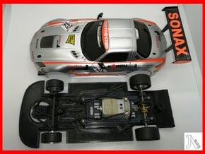 Chassis for Ninco Merc SLS AMG GT3 in White Natural Versatile Plastic